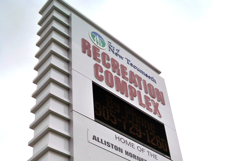 Sign of New Tecumseth Recreation Complex