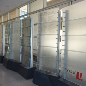 Wall signage at York University