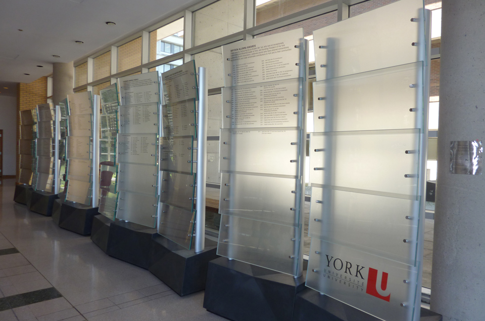 Wall signage at York University
